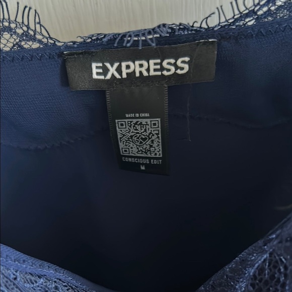 Express Lace Navy Bodysuit - Picture 2 of 5